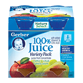 Gerber Juices  Variety Pack Apple/Pear/White Grape 4 Oz Full-Size Picture